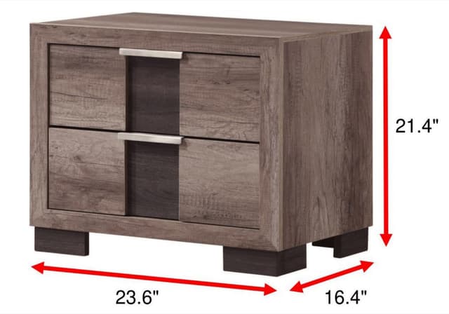 Rangley Nightstand-Grey/Brown — photo 3