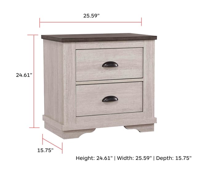 Coralee Nightstand Chalk/Grey — photo 4