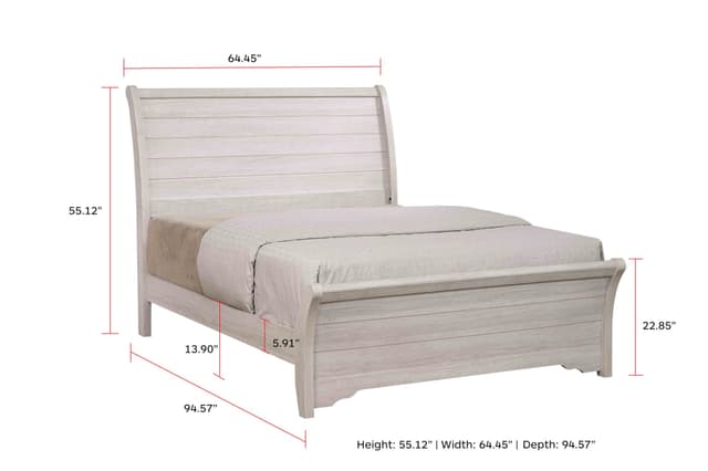 Coralee Queen Headboard Chalk/Grey — photo 3