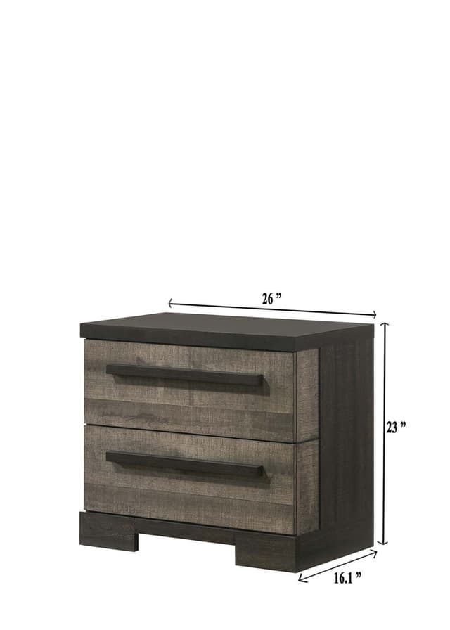 Remington Nightstand Gray/Ebony — photo 3