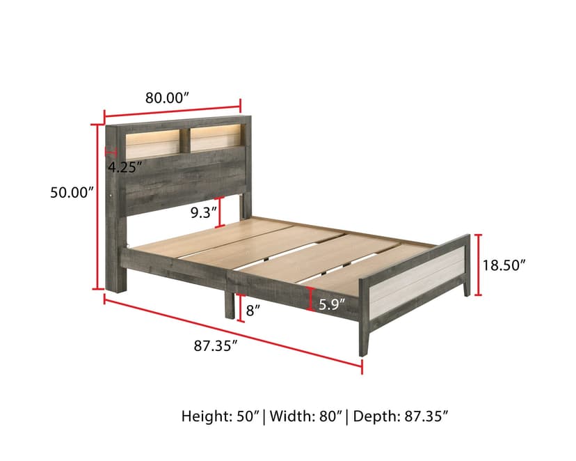 Rhett Platform Bed in 1 Box