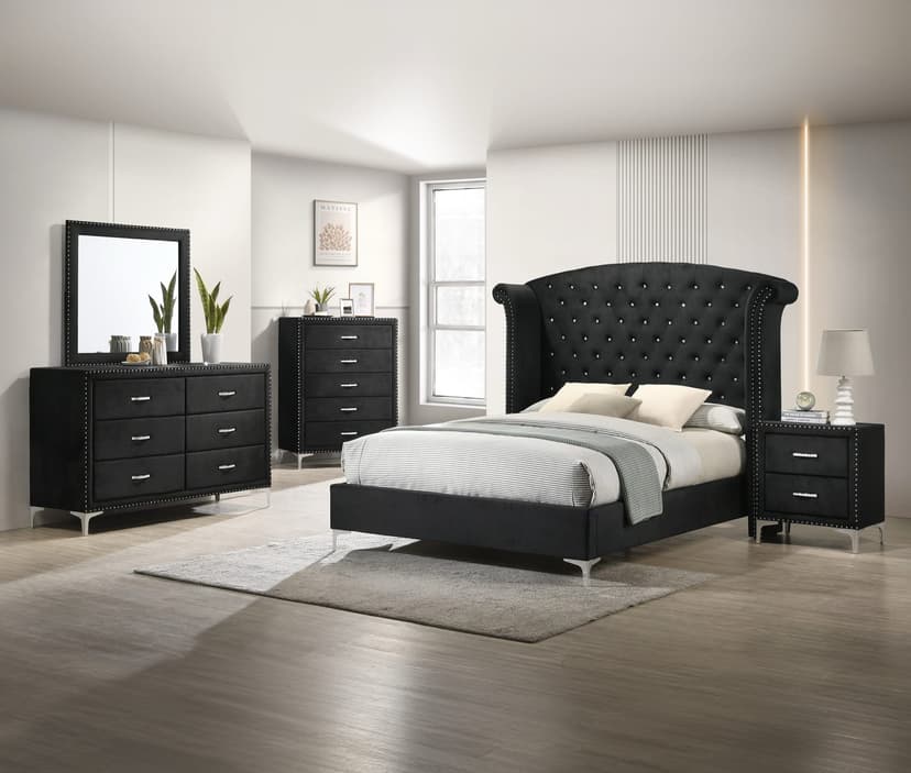 Lucinda King Headboard - Black