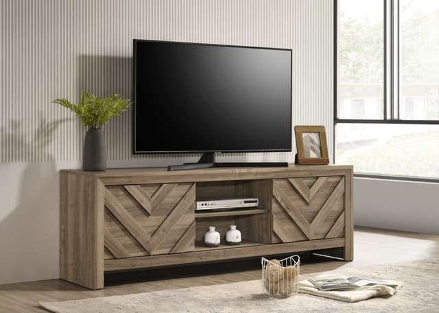 Valor Tv Stand-Light Brown — photo 1