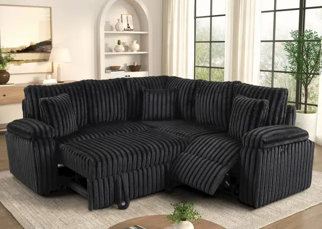 AMIRI Black Power Sectional With Pull-Out Bed — photo 1